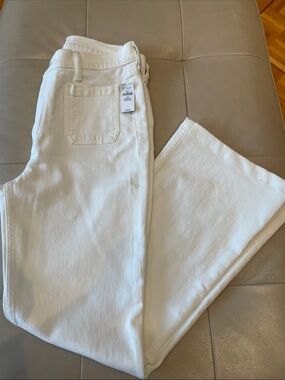 GAP White Flare High Rise White jeans